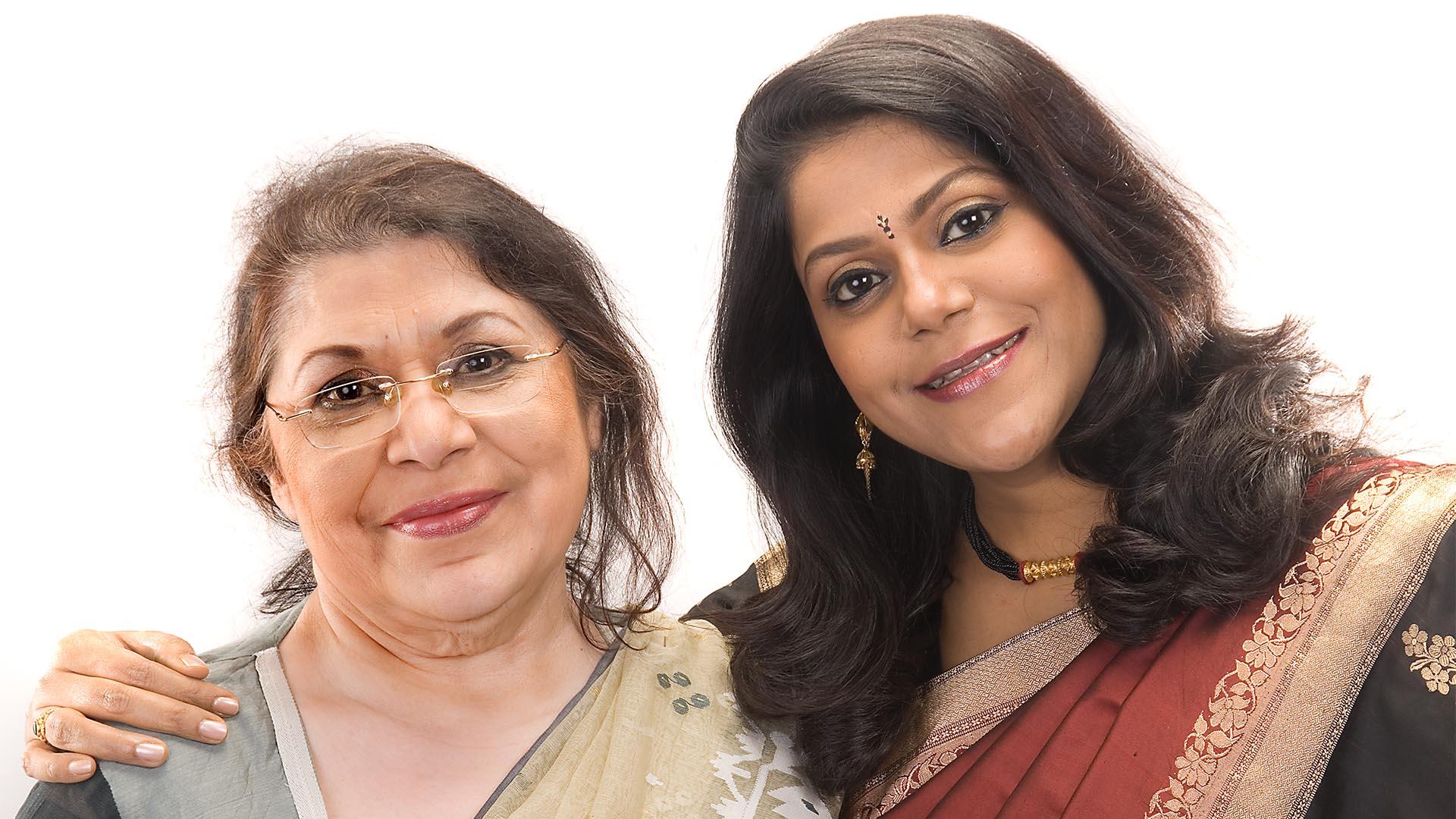 Antara with her mother and Guru Sabita Chowdhury